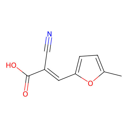 (2E)-2-Cyano-3-(5-methylfuran-2-YL)prop-2-enoic acid structure