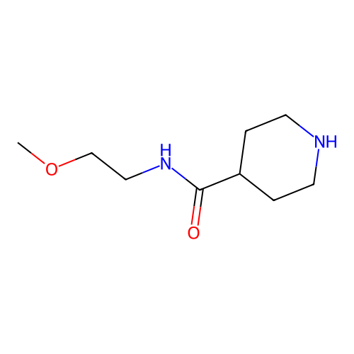 N-(2-methoxyethyl)piperidine-4-carboxamide structure