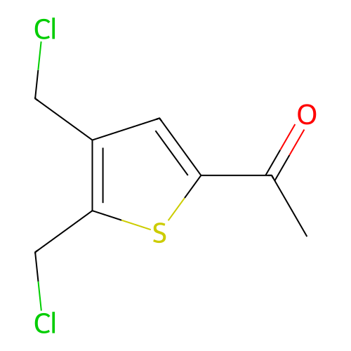 1-[4,5-Bis(chloromethyl)-2-thienyl]ethanone structure