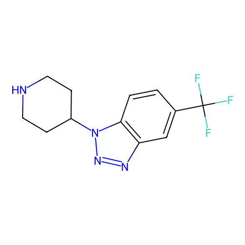 1H-Benzotriazole, 1-(4-piperidinyl)-5-(trifluoromethyl)- structure