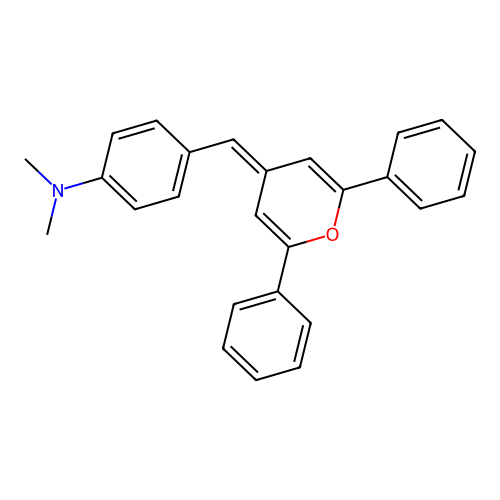 4-[(2,6-Diphenyl-4H-pyran-4-ylidene)methyl]-N,N-dimethylaniline structure