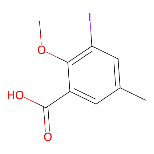3-Iodo-2-methoxy-5-methylbenzoic acid structure