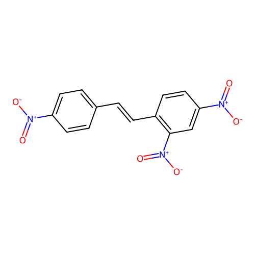 2,4-dinitro-1-[(E)-2-(4-nitrophenyl)ethenyl]benzene structure