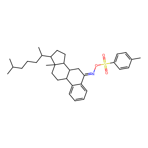 [(E)-[13-methyl-17-(6-methylheptan-2-yl)-8,9,11,12,14,15,16,17-octahydro-7H-cyclopenta[a]phenanthren-6-ylidene]amino] 4-methylbenzenesulfonate structure