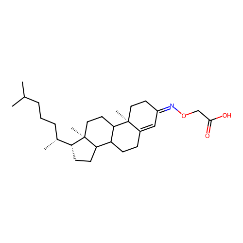 4-cholesten-3-(O-carboxymethyl)oxime structure