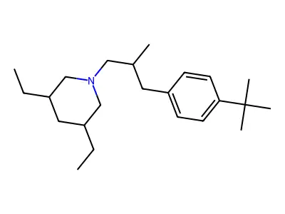Piperidine, 3,5-diethyl-1-(3-(4-(1,1-dimethylethyl)phenyl)-2-methylpropyl)- structure