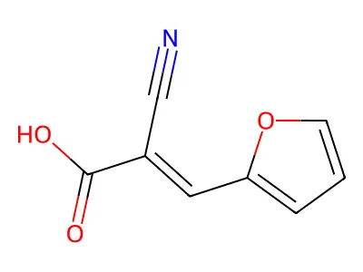 2-Cyano-3-(furan-2-yl)prop-2-enoic acid structure