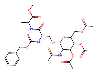 methyl 2-[[3-[3-acetamido-4,5-diacetyloxy-6-(acetyloxymethyl structure