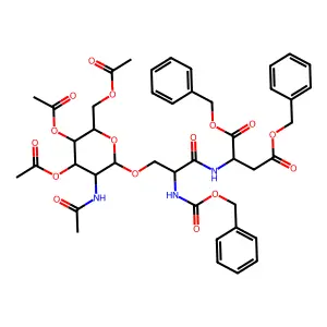 dibenzyl 2-[[3-[3-acetamido-4,5-diacetyloxy-6-(acetyloxymeth structure