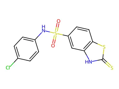 4'-Chloro-2-mercapto-5-benzothiazolesulphonanilide structure