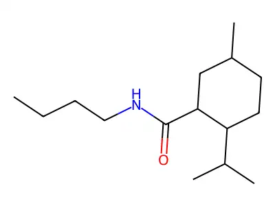 N-Butyl-2-isopropyl-5-methylcyclohexanecarboxamide structure
