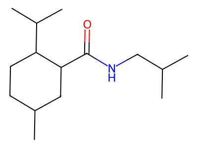2-(Isopropyl)-N-(2-methylpropyl)-5-methylcyclohexanecarboxamide structure