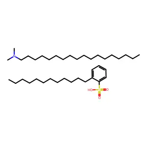 Benzenesulfonic acid, dodecyl-, compd. with N,N-dimethyl-1-octadecanamine (1:1) structure
