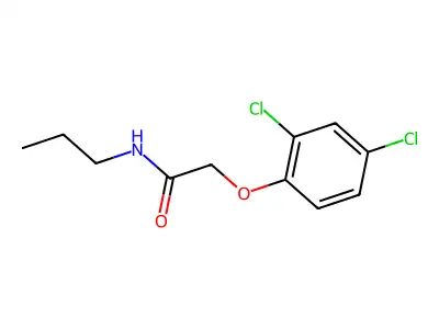 2-(2,4-dichlorophenoxy)-N-propylacetamide structure
