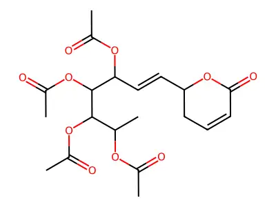 [3,4,5-Triacetyloxy-7-(6-oxo-2,3-dihydropyran-2-yl)hept-6-en-2-yl] acetate structure
