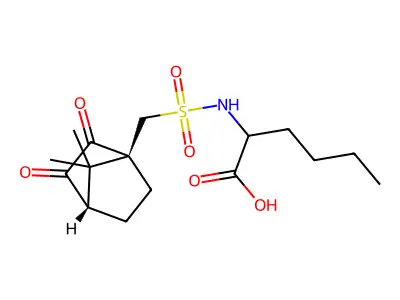 Camphorquinone-10-sulfonylnorleucine structure
