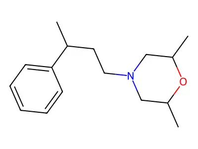 Morpholine, 2,6-dimethyl-4-(3-phenylbutyl)- structure