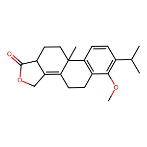 6-methoxy-9b-methyl-7-propan-2-yl-3,4,5,10,11,11a-hexahydronaphtho[2,1-e][2]benzofuran-1-one structure
