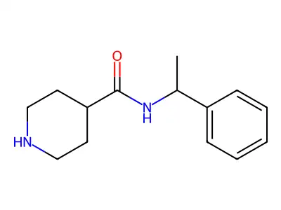 N-(1-phenylethyl)piperidine-4-carboxamide structure