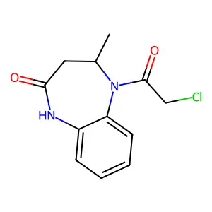 5-(2-chloroacetyl)-4-methyl-2,3,4,5-tetrahydro-1H-1,5-benzodiazepin-2-one structure