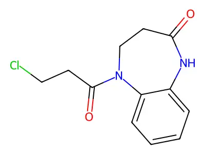 5-(3-chloropropanoyl)-1,3,4,5-tetrahydro-2H-1,5-benzodiazepin-2-one structure