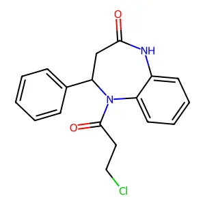 5-(3-Chloropropanoyl)-4-phenyl-1,3,4,5-tetrahydro-2H-1,5-benzodiazepin-2-one structure
