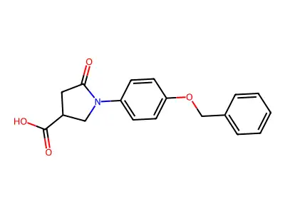 1-[4-(benzyloxy)phenyl]-5-oxopyrrolidine-3-carboxylic acid structure