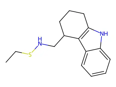 N-(Ethylsulfanyl)-1-(2,3,4,9-tetrahydro-1H-carbazol-4-yl)methanamine structure