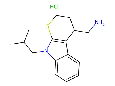 9-Isopropyl-N-methyl-2,3,4,9-tetrahydrothiopyrano(2,3-b)-4-methylamine hydrochloride structure