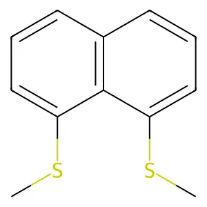 Naphthalene, 1,8-bis(methylthio)- structure