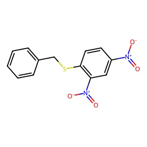 Benzene, 2,4-dinitro-1-[(phenylmethyl)thio]- structure