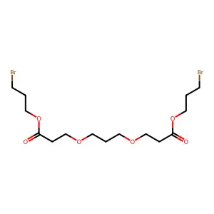Propanoic acid, 3,3'-(1,3-propanediylbis(oxy))bis-, bis(3-bromopropyl) ester structure
