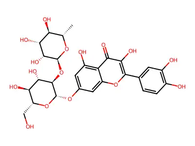 Quercetin 7-(rhamnosylglucoside) structure