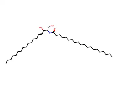 N-[(2S,3R)-1,3-dihydroxyoctadec-4-en-2-yl]icosanamide structure