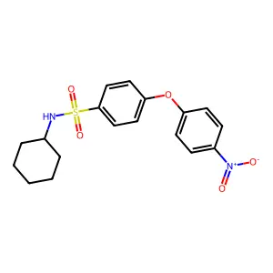 N-cyclohexyl-4-(4-nitrophenoxy)benzenesulfonamide structure