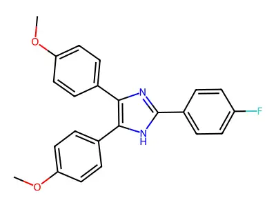 2-(4-fluorophenyl)-4,5-bis(4-methoxyphenyl)-1H-imidazole structure