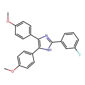 2-(3-fluorophenyl)-4,5-bis(4-methoxyphenyl)-1H-imidazole structure