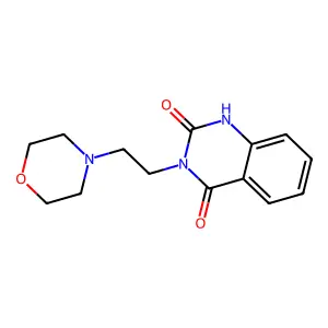 3-[2-(morpholin-4-yl)ethyl]quinazoline-2,4(1H,3H)-dione structure
