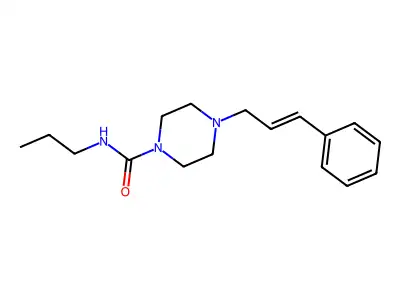 (4-(3-Phenylprop-2-enyl)piperazinyl)-N-propylformamide structure