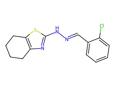 2-Chlorobenzaldehyde 2-(4,5,6,7-tetrahydro-2-benzothiazolyl)hydrazone structure