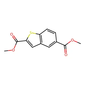 Dimethyl 1-benzothiophene-2,5-dicarboxylate structure