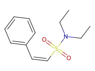 N,N-diethyl-2-phenylethene-1-sulfonamide structure