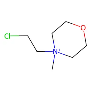 4-(2-Chloroethyl)-4-methylmorpholinium structure