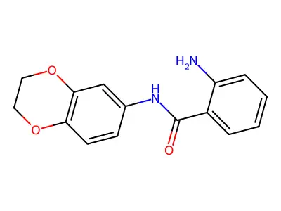 2-amino-N-(2,3-dihydro-1,4-benzodioxin-6-yl)benzamide structure
