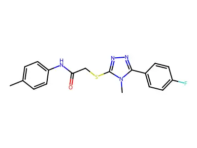 2-{[5-(4-fluorophenyl)-4-methyl-4H-1,2,4-triazol-3-yl]sulfanyl}-N-(4-methylphenyl)acetamide structure