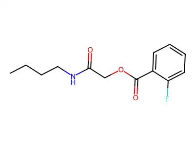 [2-(Butylamino)-2-oxoethyl] 2-fluorobenzoate structure