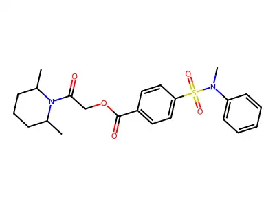 [2-(2,6-Dimethylpiperidin-1-yl)-2-oxoethyl] 4-[methyl(phenyl)sulfamoyl]benzoate structure