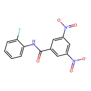 N-(2-fluorophenyl)-3,5-dinitrobenzamide structure