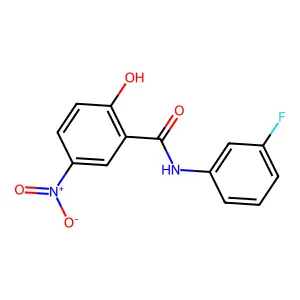N-(3-氟苯基)-2-羟基-5-硝基苯甲酰胺 structure