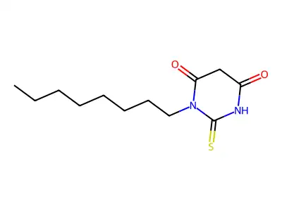 1-Octyl-2-sulfanylidene-1,3-diazinane-4,6-dione structure